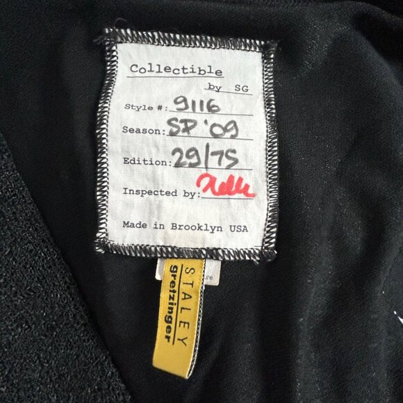 Staley Gretzinger Women's Small Black Art to Wear Asymmetric Cardigan Patchwork - Picture 3 of 10